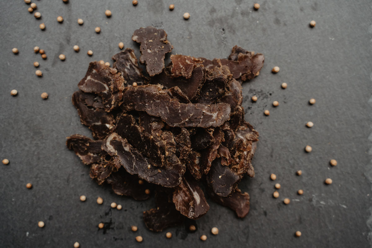 Biltong gesneden